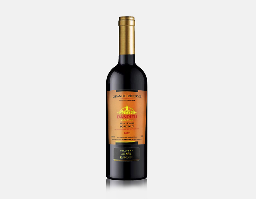 啞膜燙金激凸酒標(biāo)